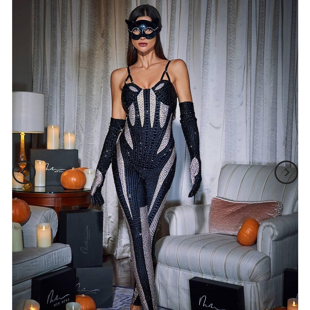 Amalia Diamante Jumpsuit In Black
